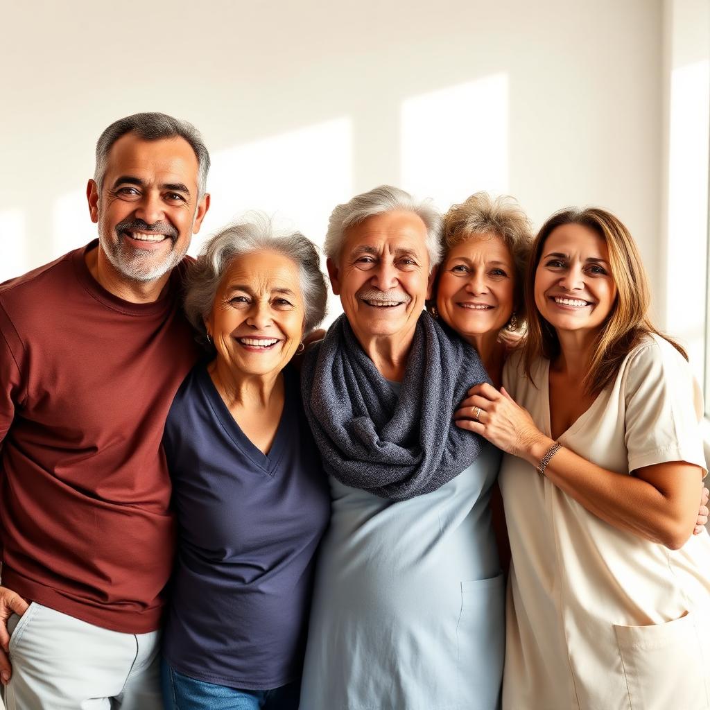 Família sorrindo, protegida com plano de saúde